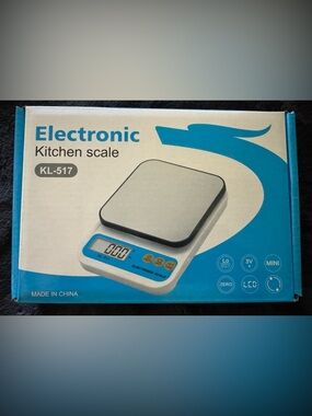 KL-517 Electronic Kitchen Scale - White and Blue